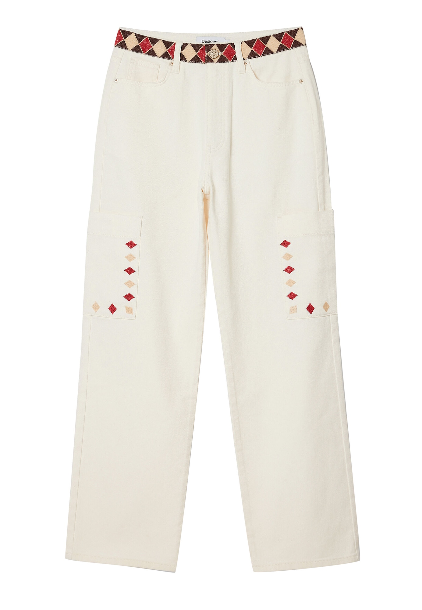 Desigual Jeans  alb