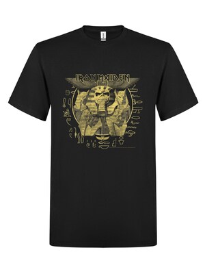 Iron Maiden Camiseta 'Iron Maiden Powerslave HieroglyphCircle T-Shirt'  negro