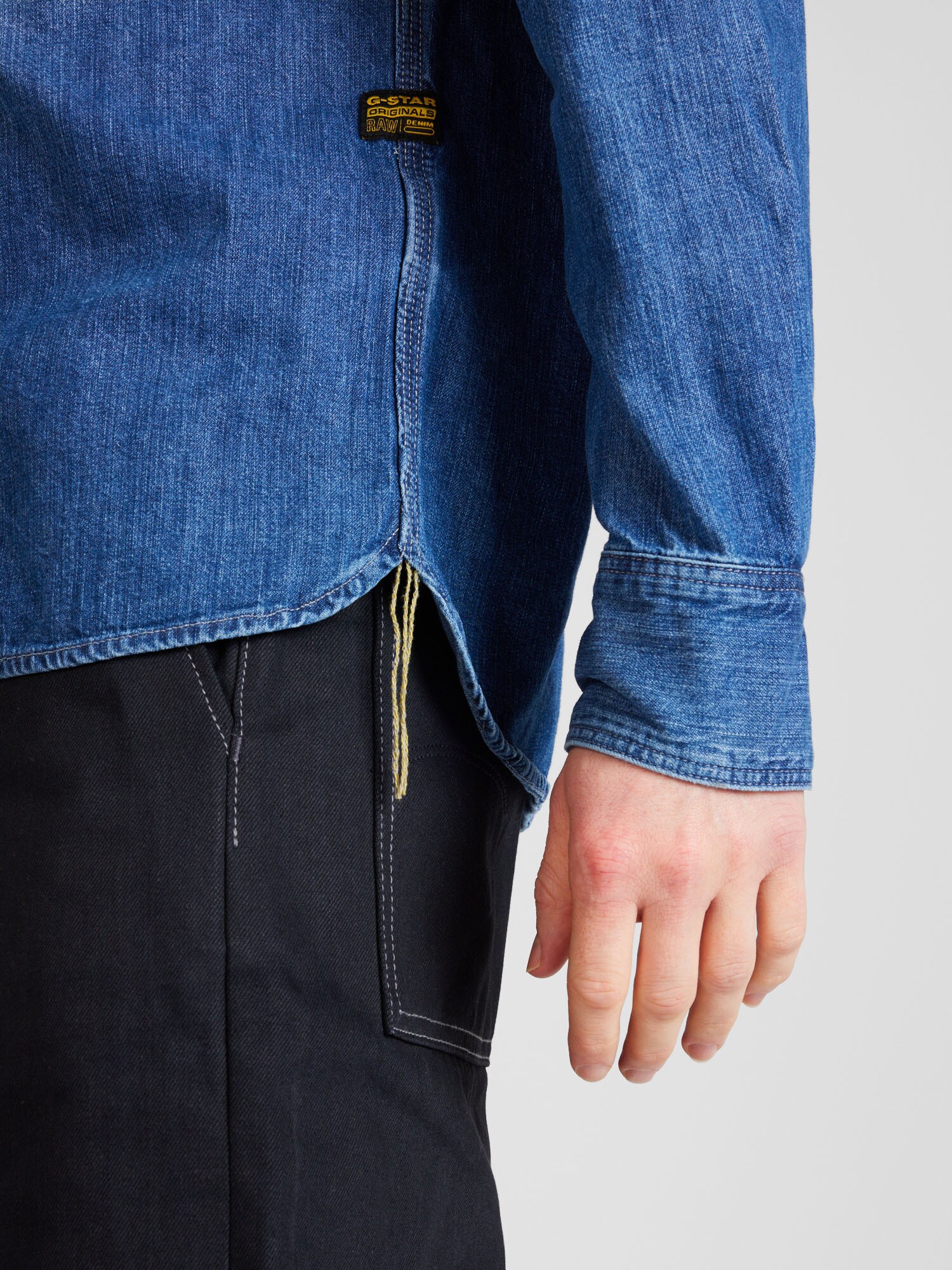 G-STAR Košeľa 'Nimes' modrá denim (obrázok 5)