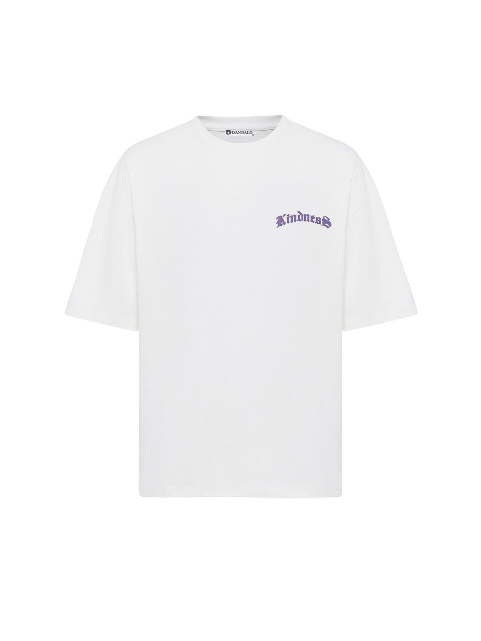 T-shirt taupe / mörklila / svart