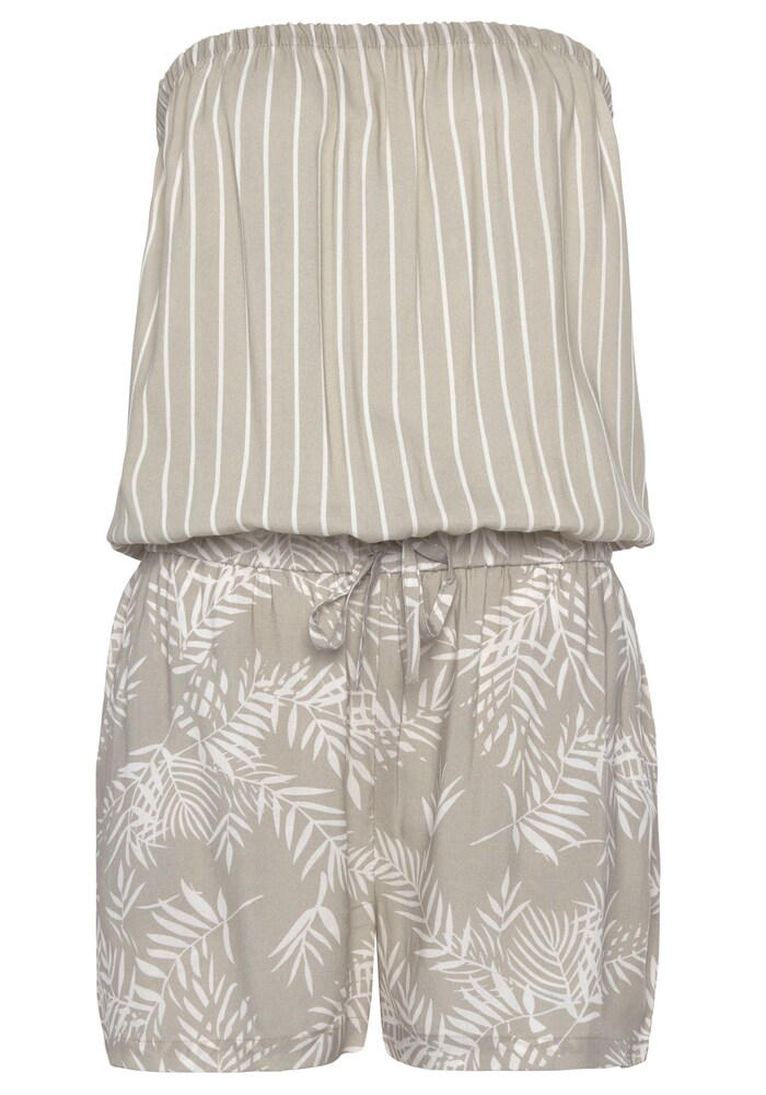 LASCANA Jumpsuit Damen Größe S grau / weiß