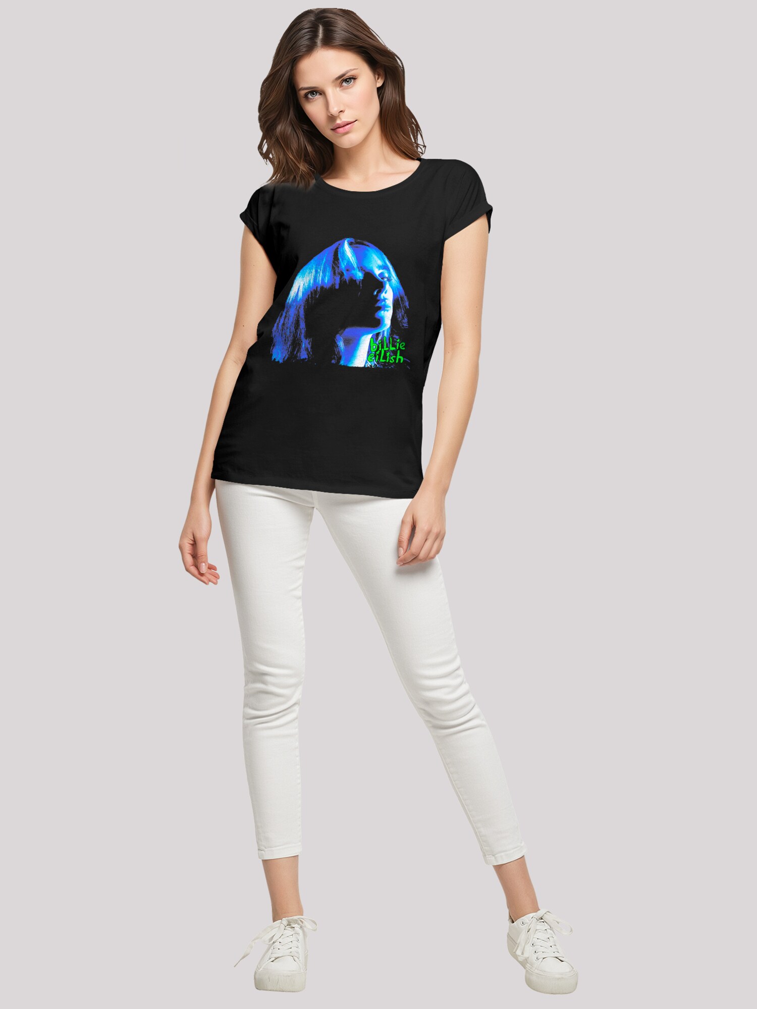 Thumbnail - F4NT4STIC T-Shirt Billie Eilish Blue Face