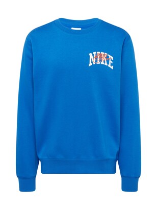 Nike Sportswear Sweatshirt ‘CLUB BB ARCH GX’ Royal blue/koningsblauw / Oranje / Wit