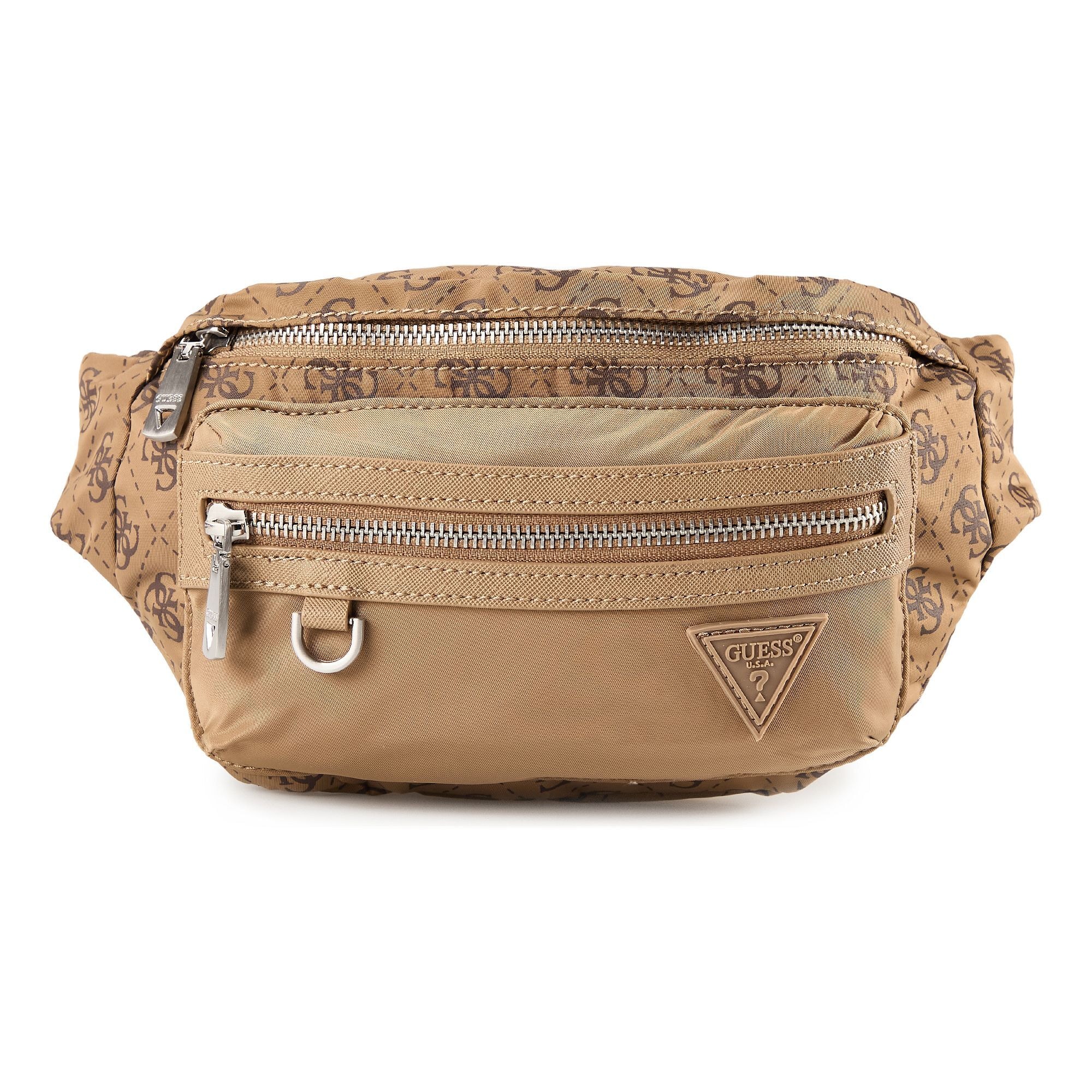 GUESS Borsetă Berlin  maro cămilă / ciocolatiu