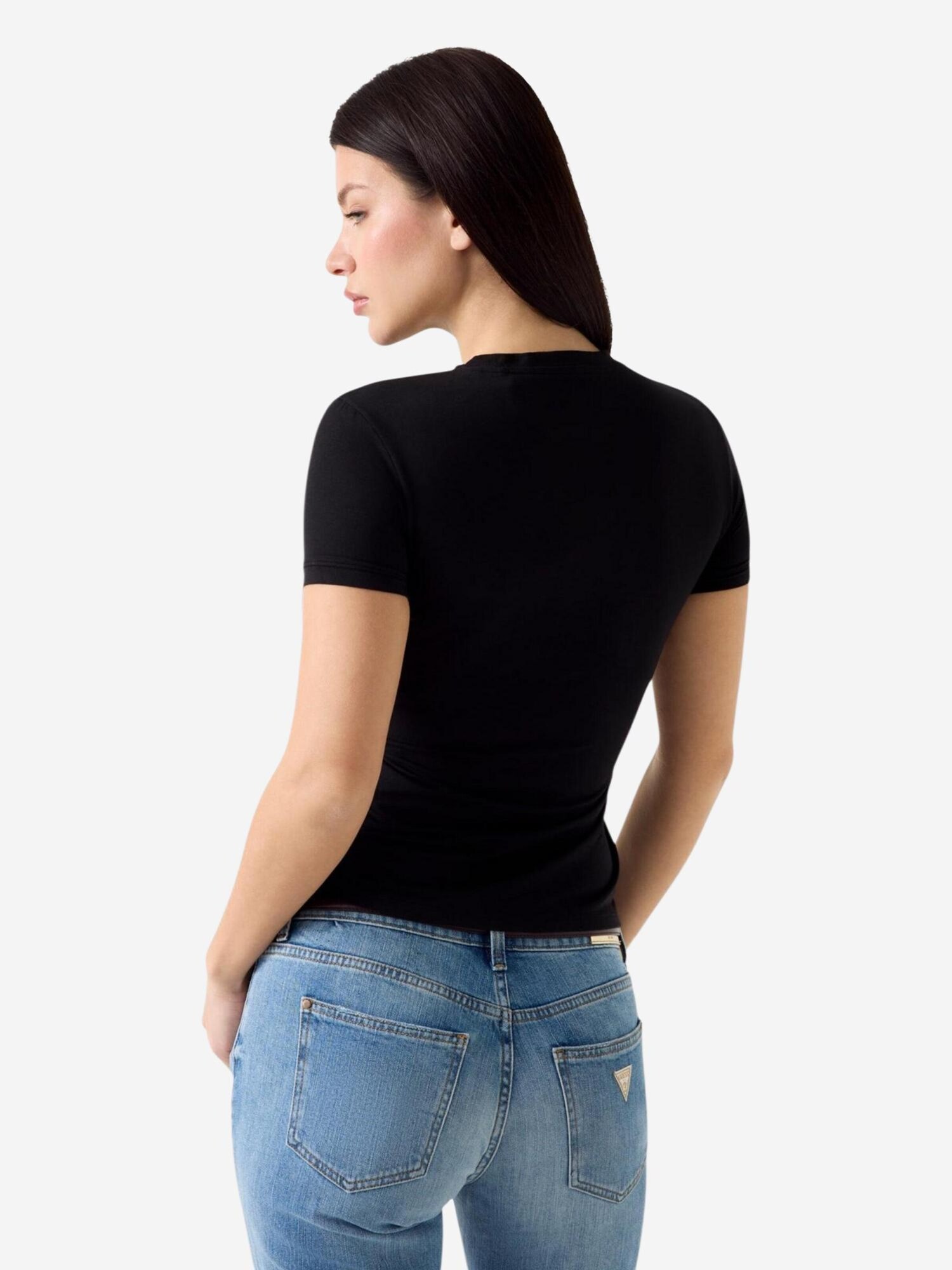 GUESS Camiseta negro / plata – imagen 3