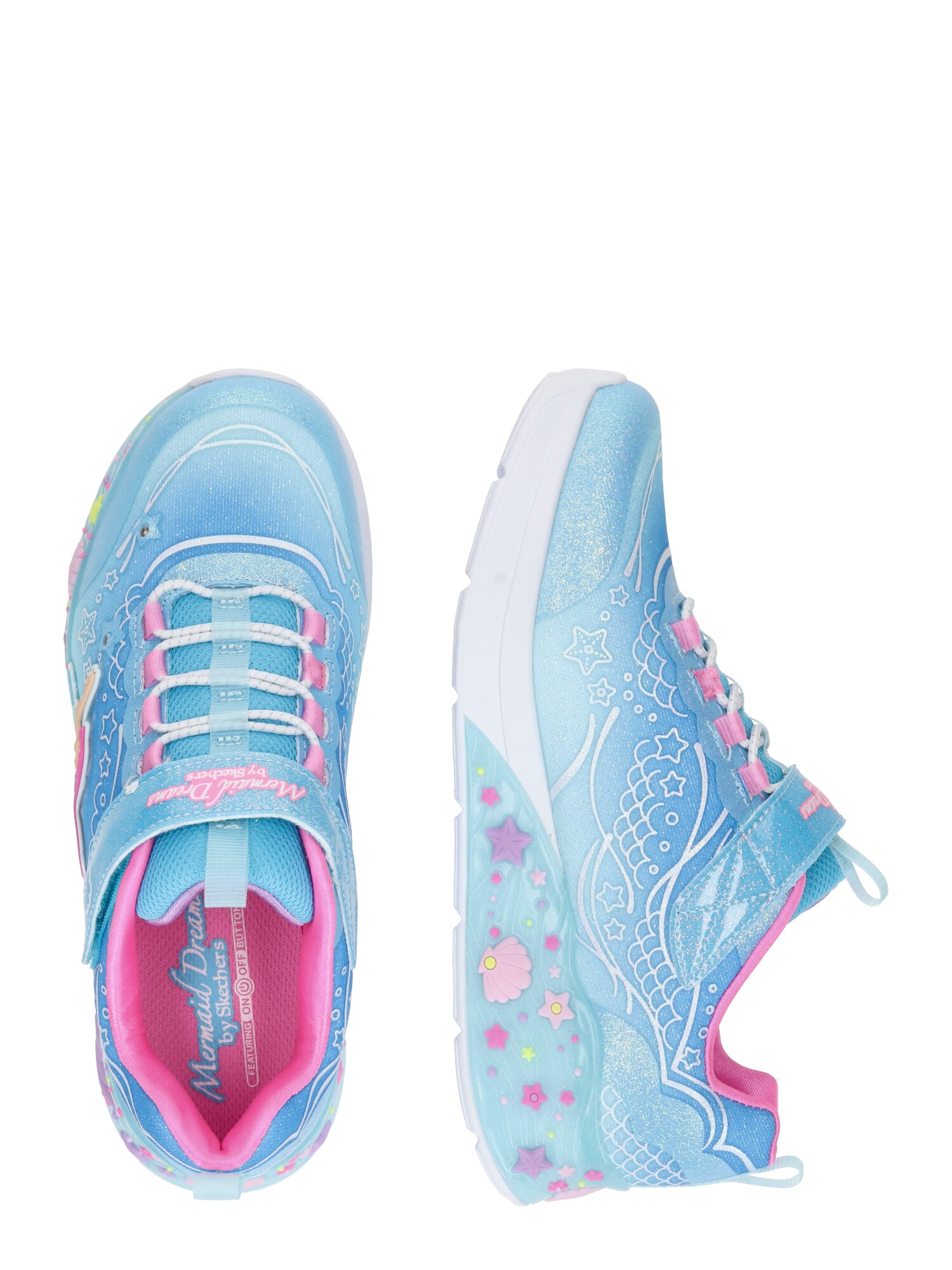 SKECHERS Sportcipő 'MERMAID DREAMS'  azúr / vízszín / világos-rózsaszín / fehér termék 2. képe