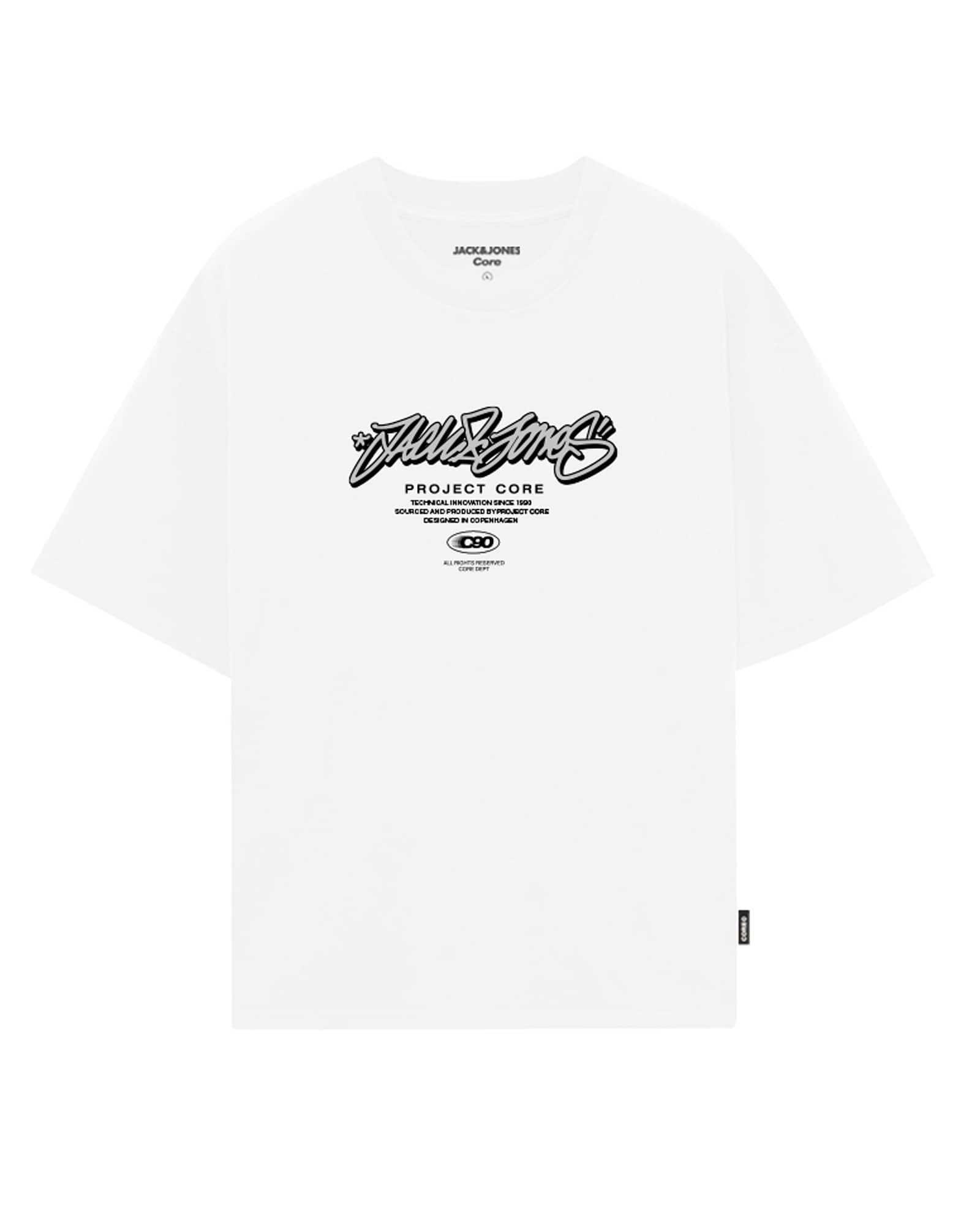 JACK & JONES Póló  lila / fekete / fehér termék 2. képe