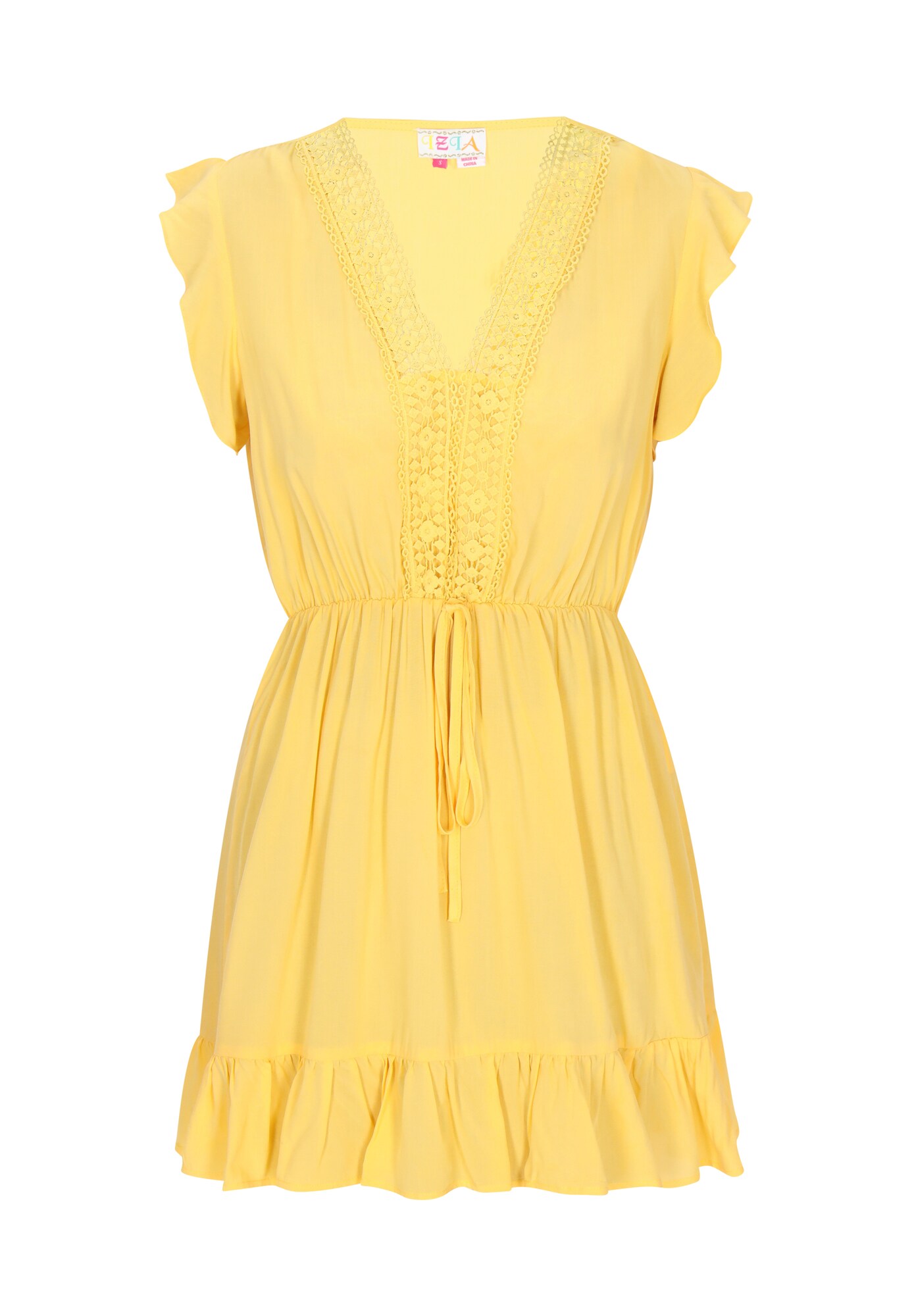 IZIA Rochie de vară Boho  galben