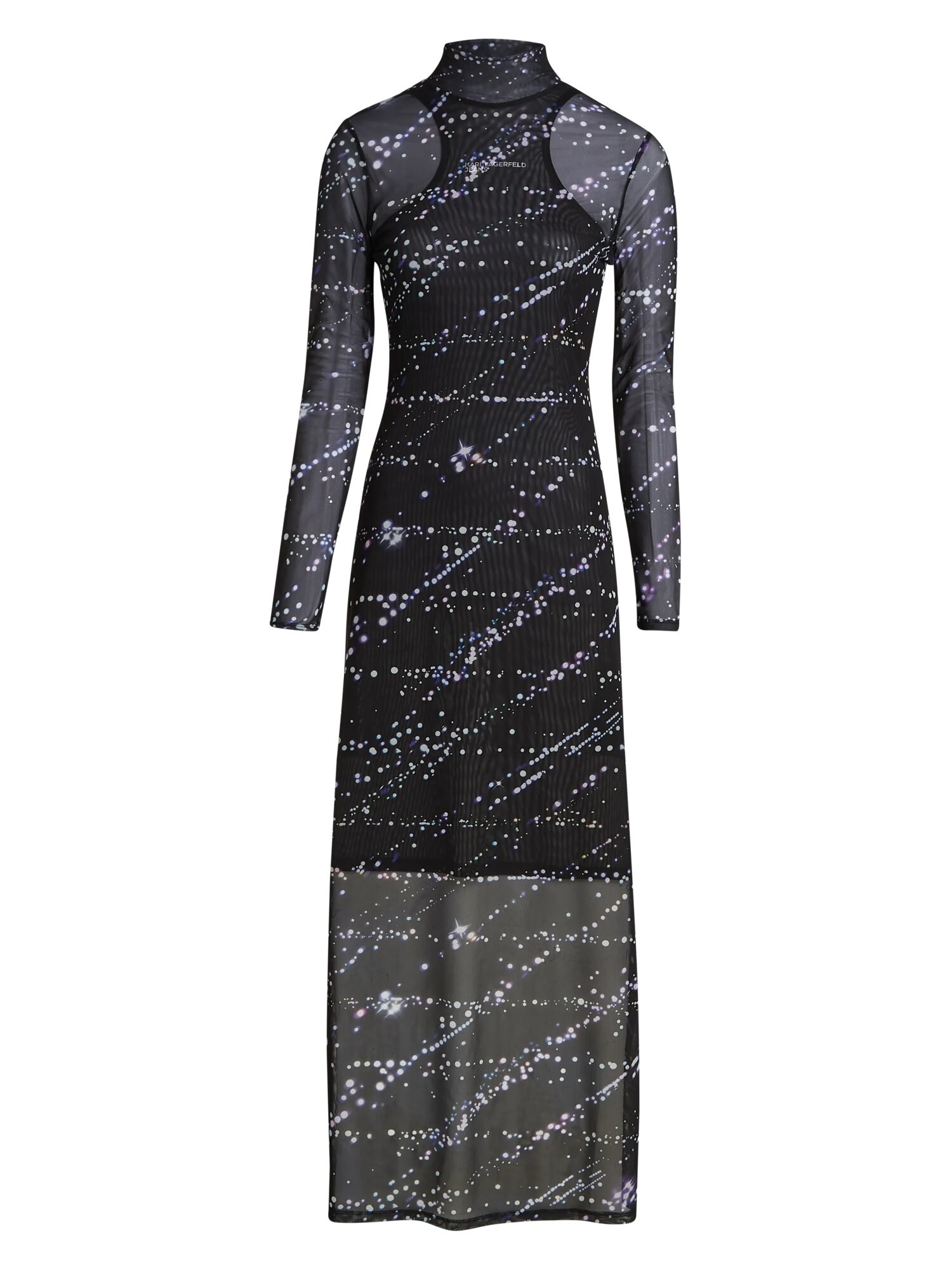 KARL LAGERFELD JEANS Rochie de seară lila / negru / alb