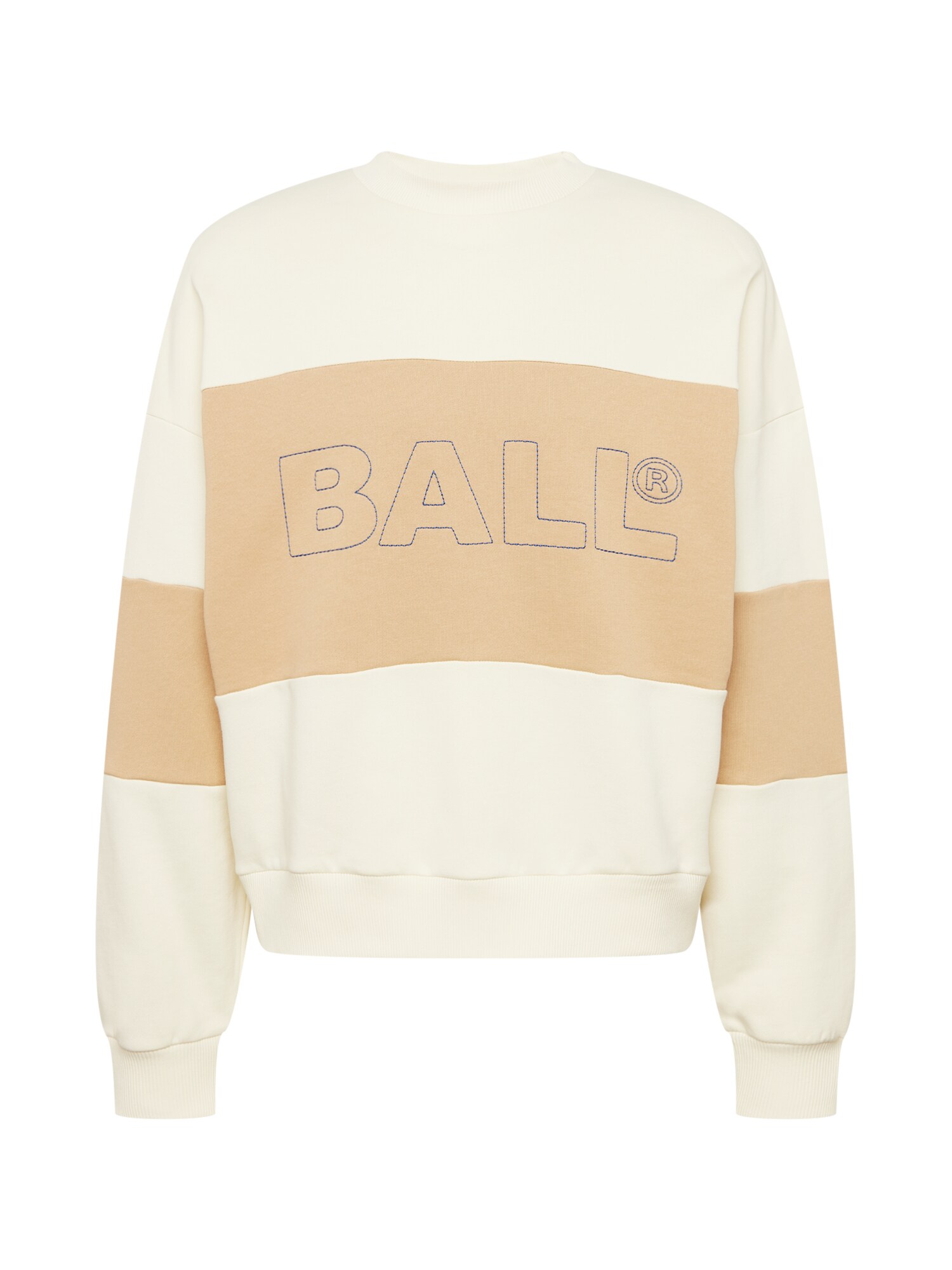 Ball Megztinis be užsegimo vilnos balta / smėlio spalva / mėlyna