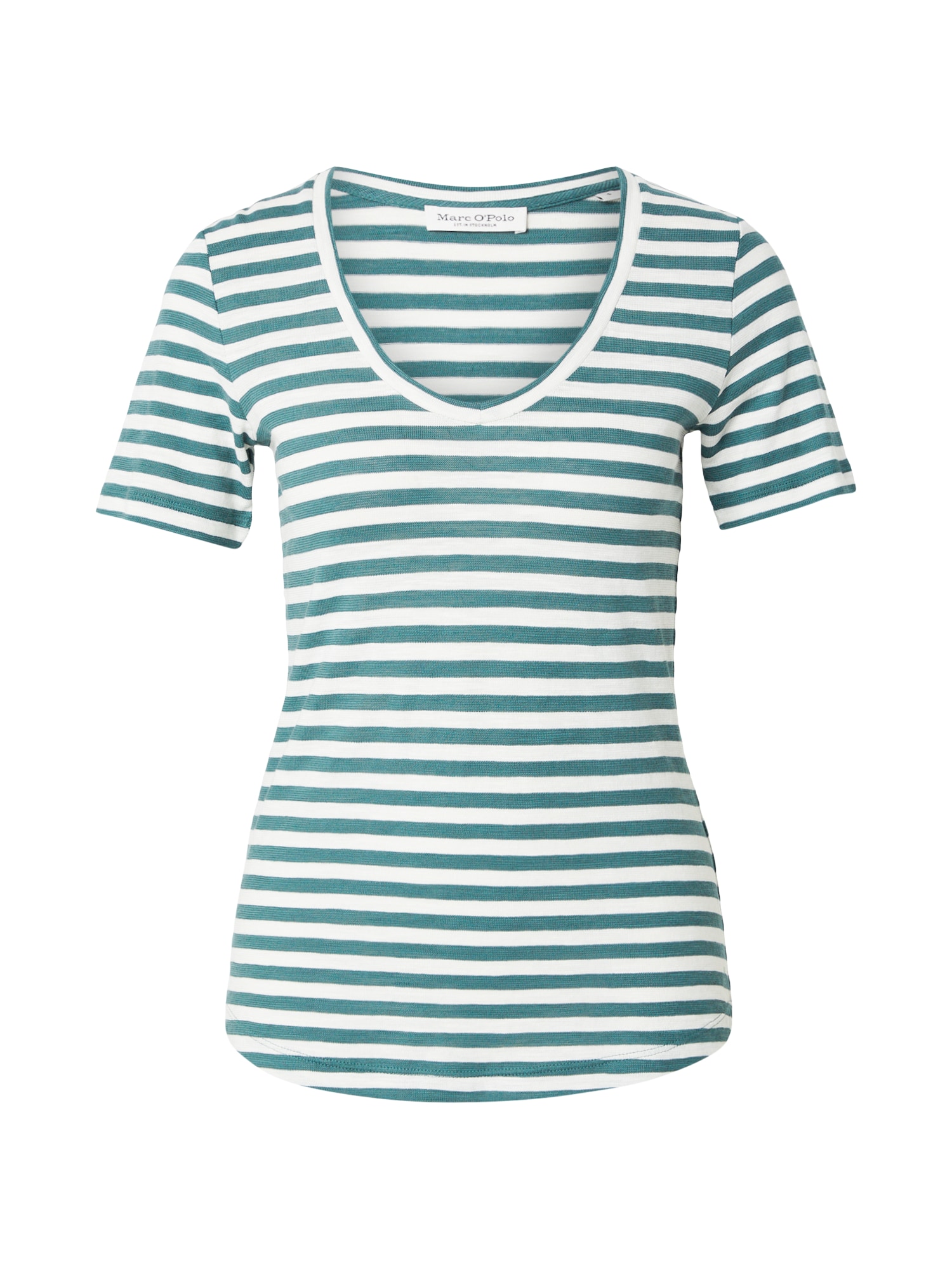 Marc OPolo Tricou cyan / alb murdar