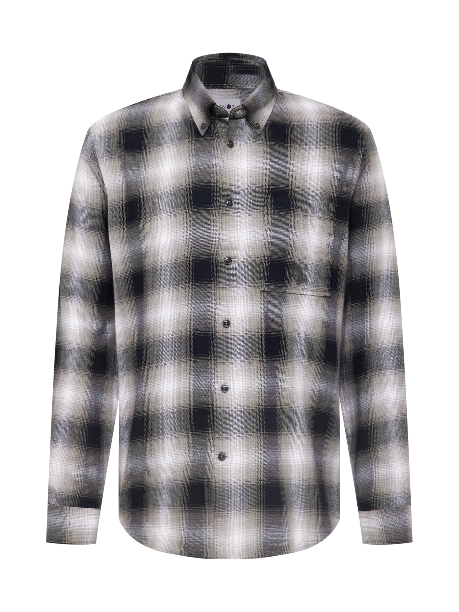 NN07 Marškiniai 'Arne' pilka / juoda / balta