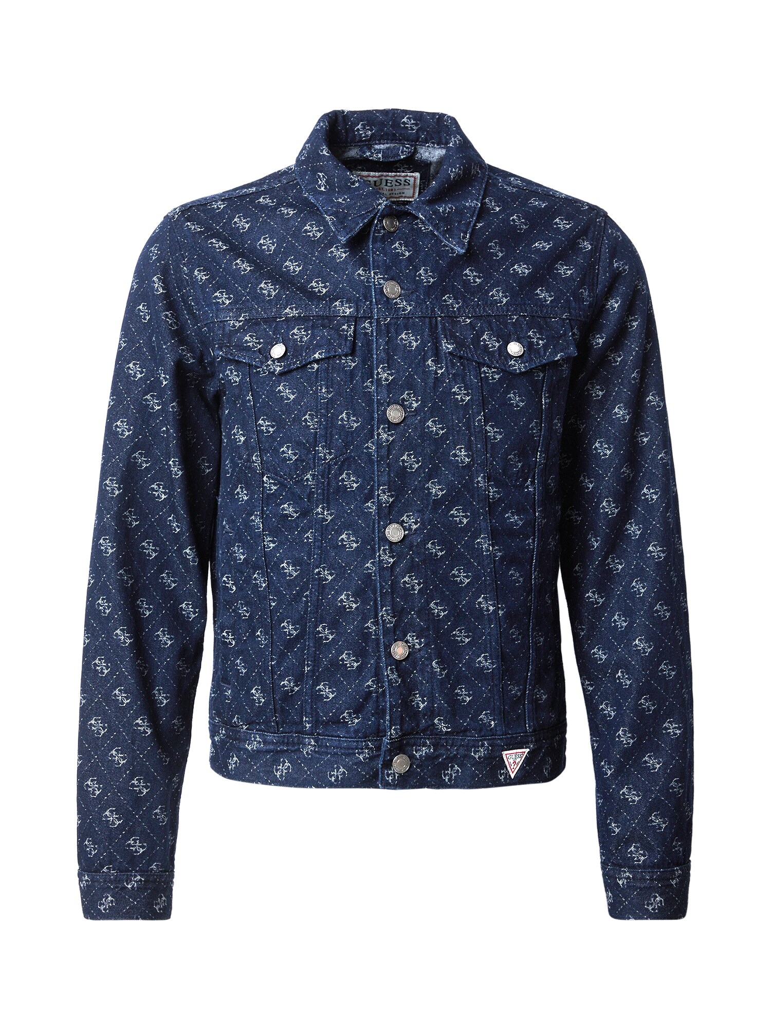 GUESS Prechodná bunda  modrá denim / pastelovo modrá