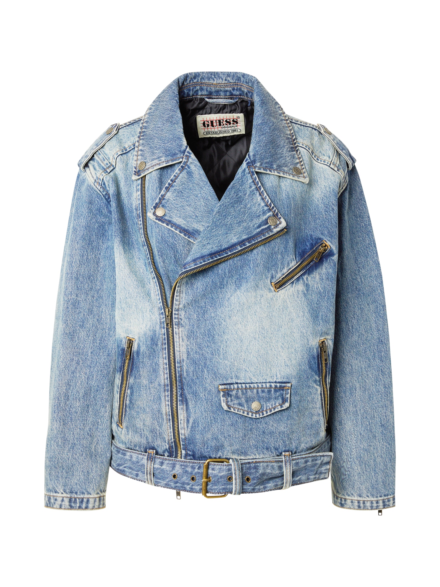 GUESS Geacă de primăvară-toamnă  albastru denim