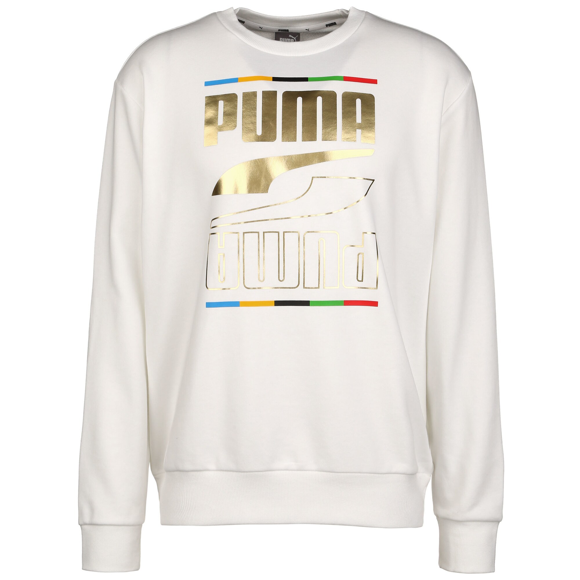 PUMA Bluză de molton  auriu / mai multe culori / alb