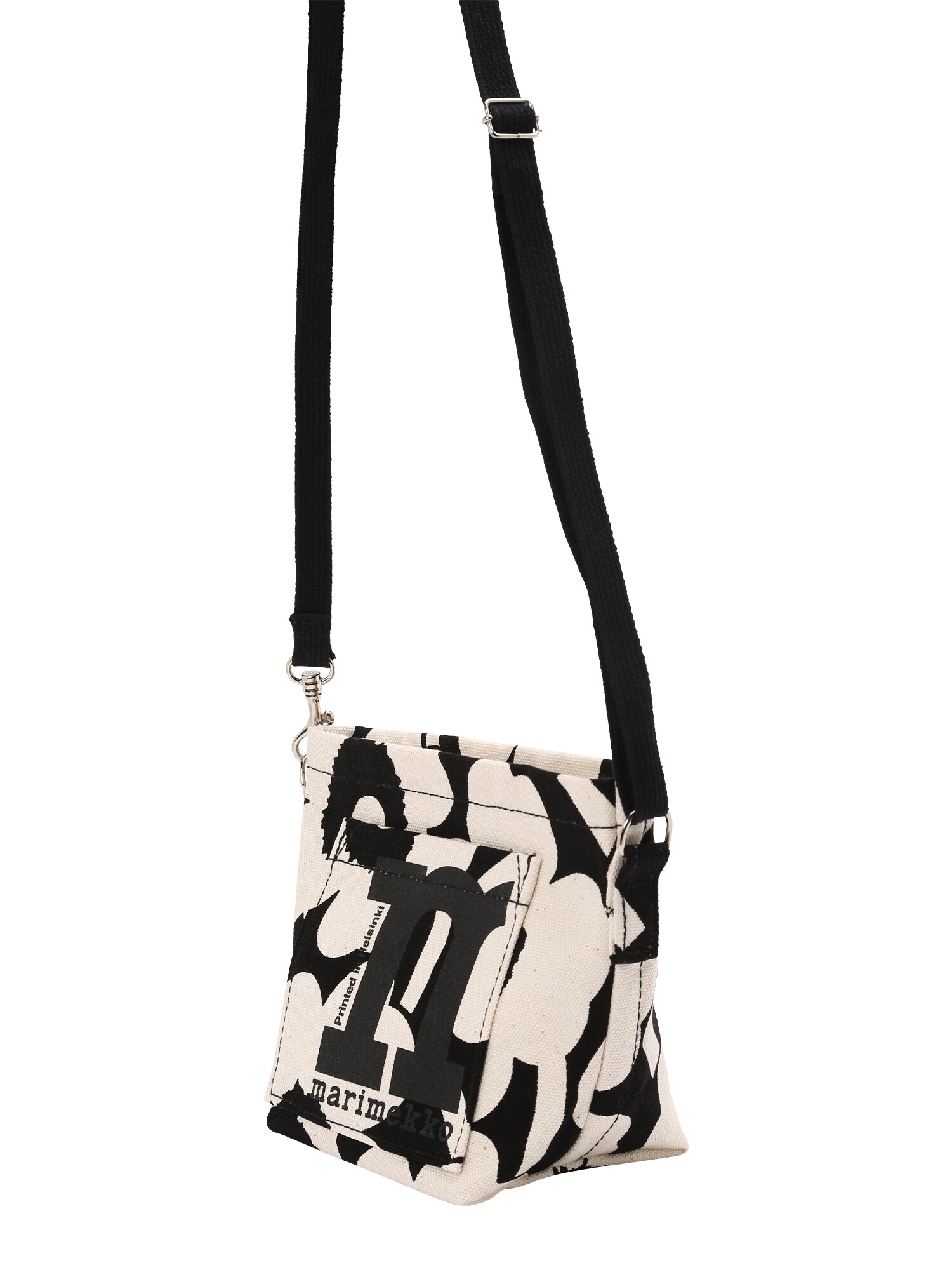Marimekko Rankinė su ilgu dirželiu juoda / balta