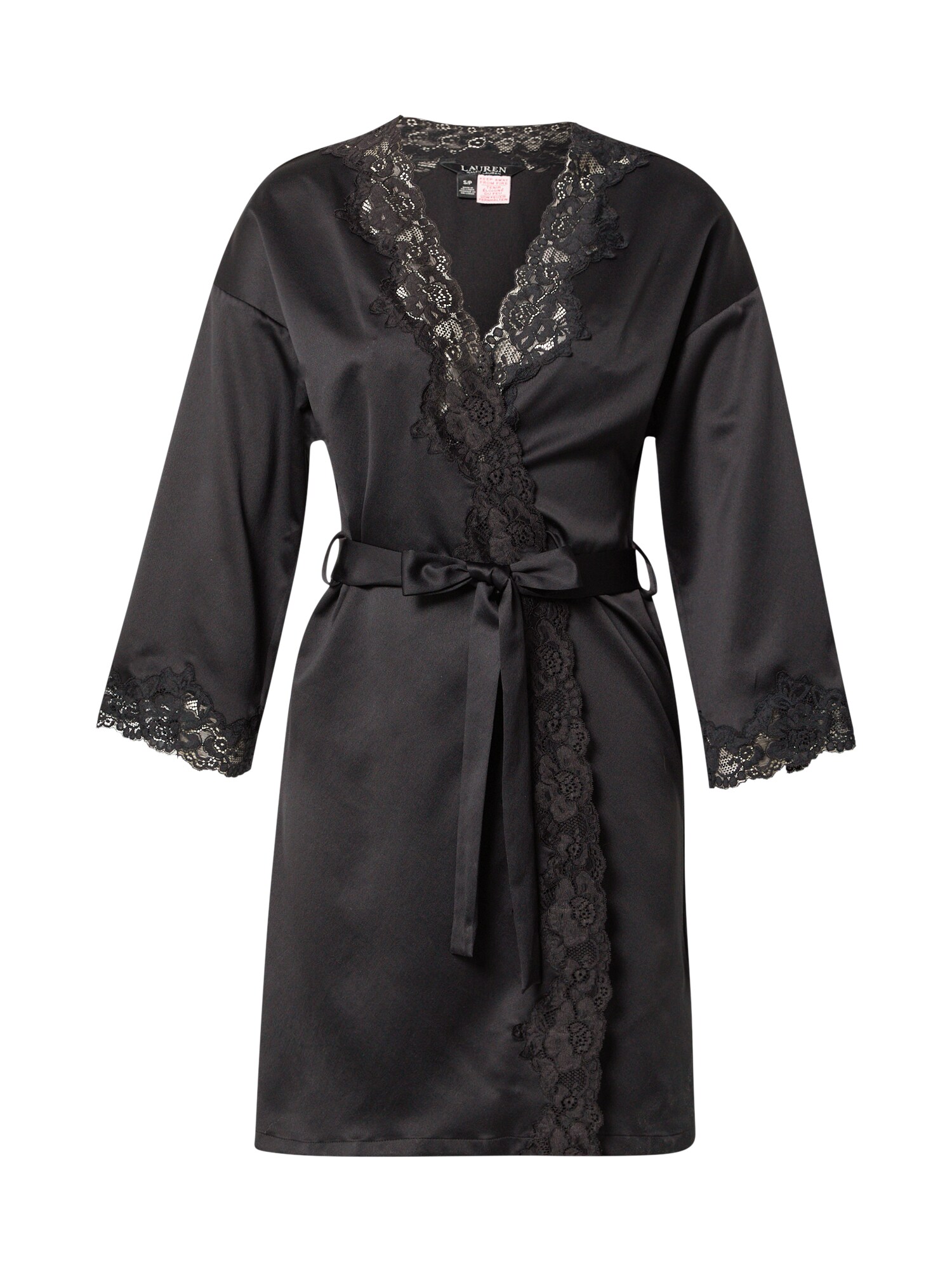 Lauren Ralph Lauren Halat pentru dimineață SIGNATURE SATIN  negru