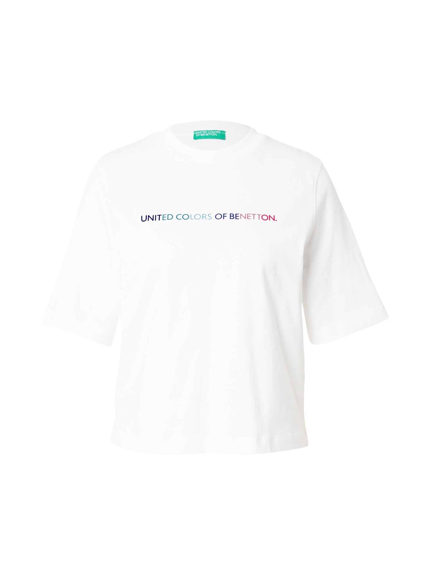 UNITED COLORS OF BENETTON Póló  kék / benzin / rózsaszín / fehér akciós termékkép 1