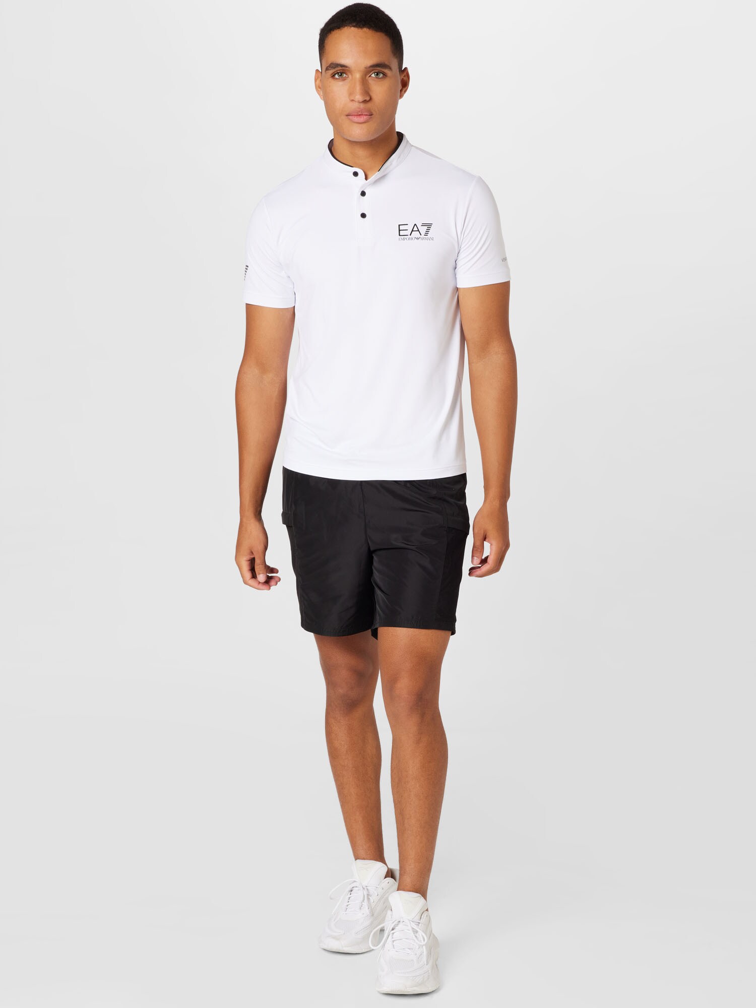 EA7 Emporio Armani Camiseta funcional negro / blanco – imagen 4