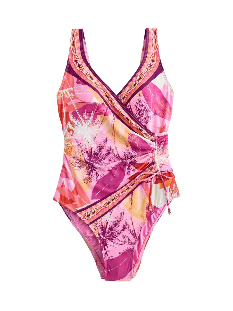 Shapingbaddräkt orange / rosa / magenta