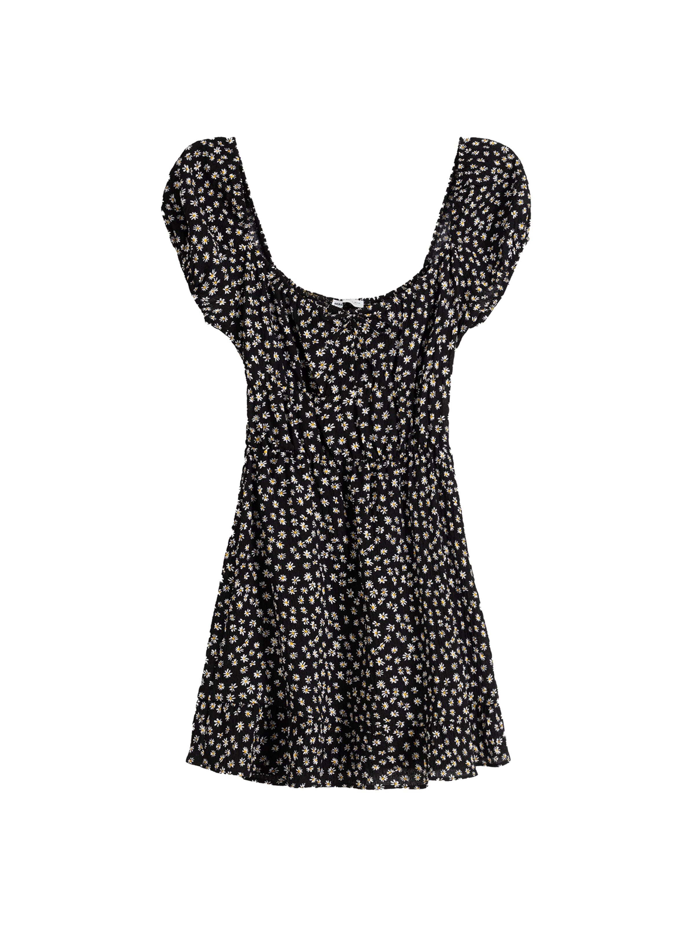 Bershka Haljina crna / bijela