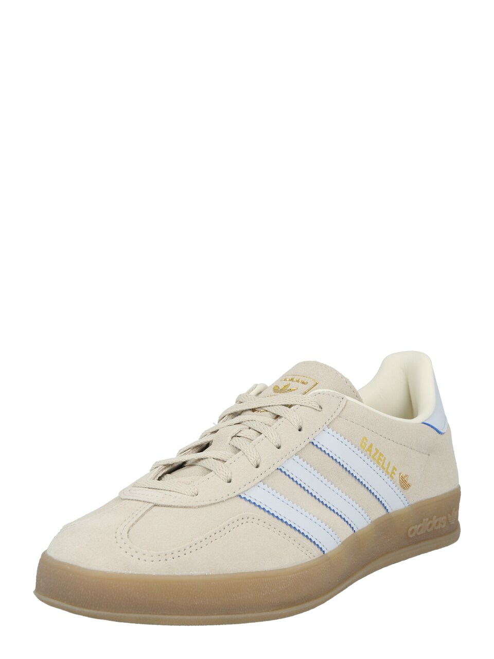 Låg sneaker 'GAZELLE' kräm / blå / guld