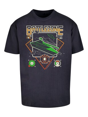 F4NT4STIC Shirt ‘BATTLEZONE Retro Gaming SEVENSQUARED’ Crème / Navy / Geel / Groen / Oranje