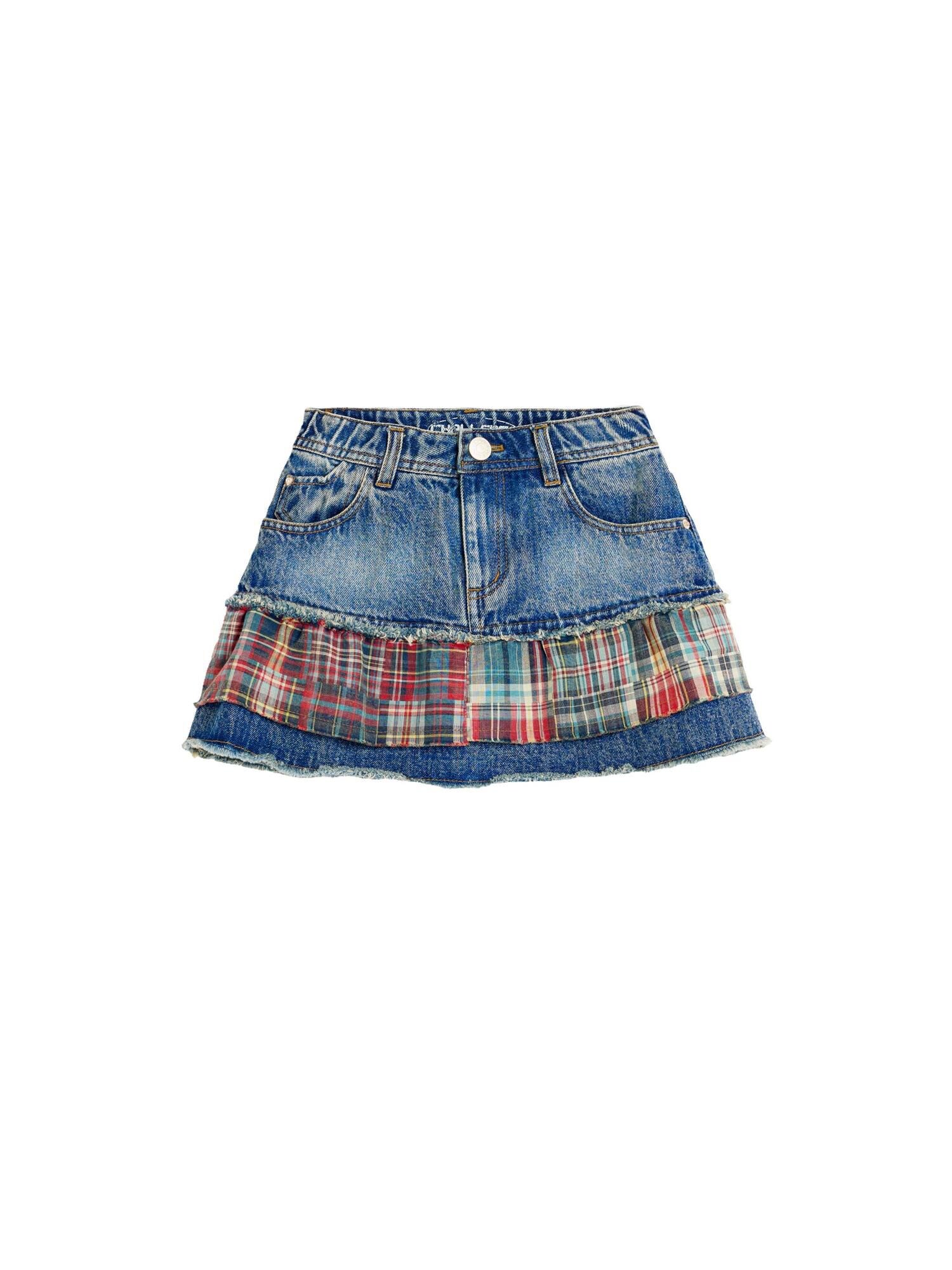 Desigual Sukňa  modrá denim / svetlomodrá / červená / čierna
