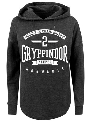 F4NT4STIC Sweatshirt ‘Harry Potter Gryffindor Keeper’ Donkergrijs / Wit