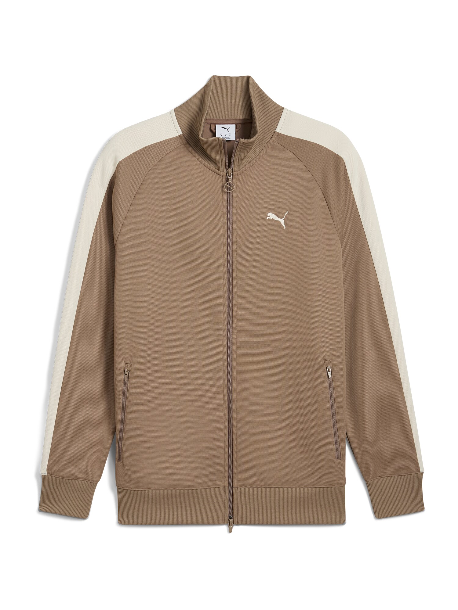 PUMA Tréningdzseki 'T7 ALWAYS ON'  taupe / fehér akciós termékkép 1