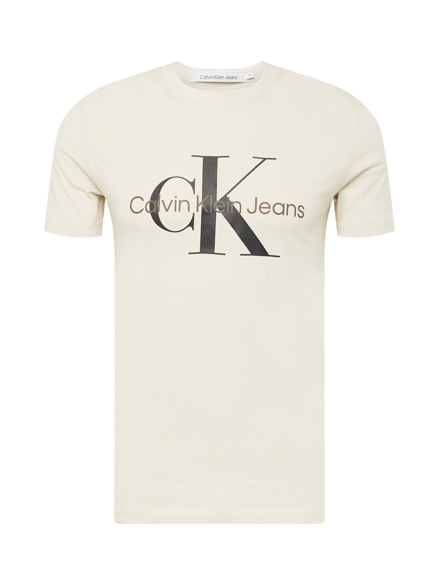 Calvin Klein Jeans T-Krekls cementpelēks / brūns / melns