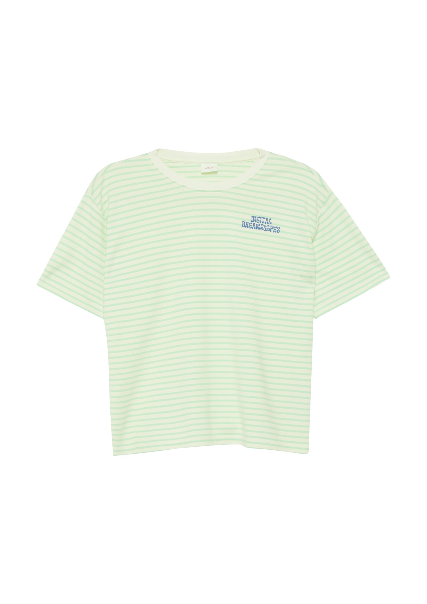 s.Oliver Tricou  bleumarin / verde pastel / verde deschis / alb