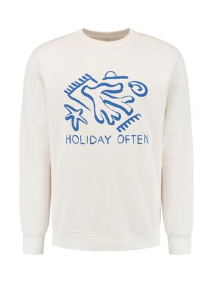 Shiwi Sweatshirt ‘HOLIDAY OFTEN’ Blauw / Wit