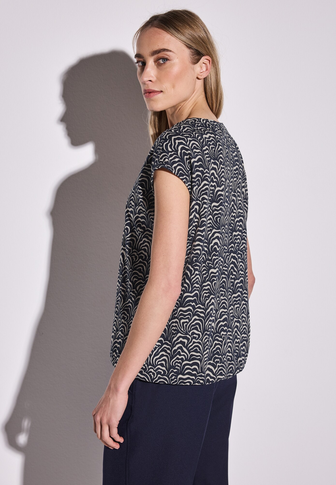 Thumbnail - STREET ONE Jersey-Shirt im Blusen-Look