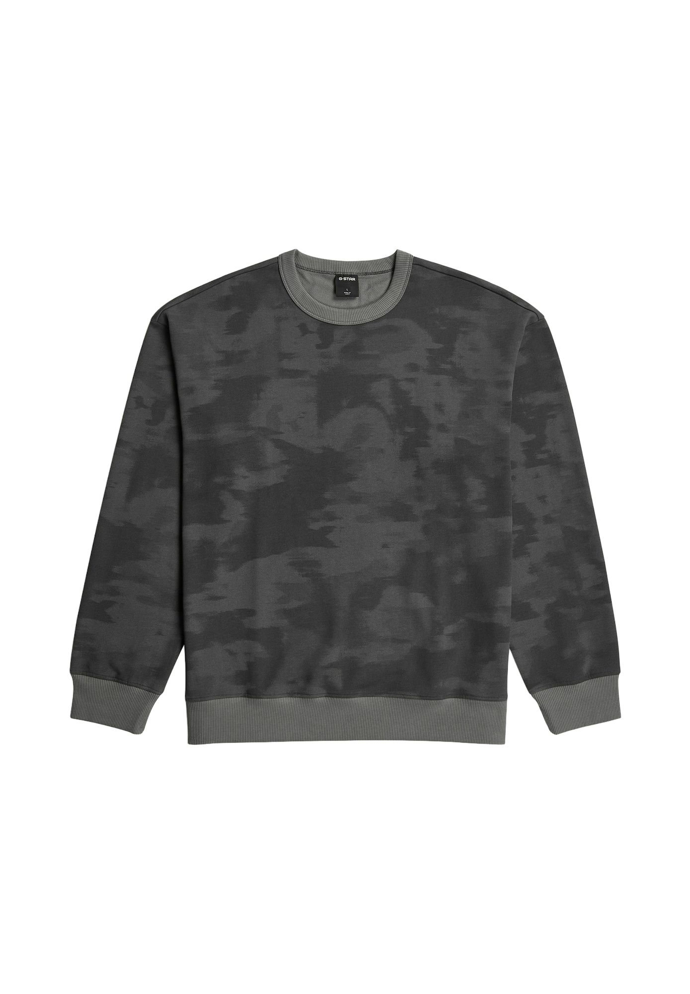 G-STAR Bluză de molton Motion gri metalic / negru