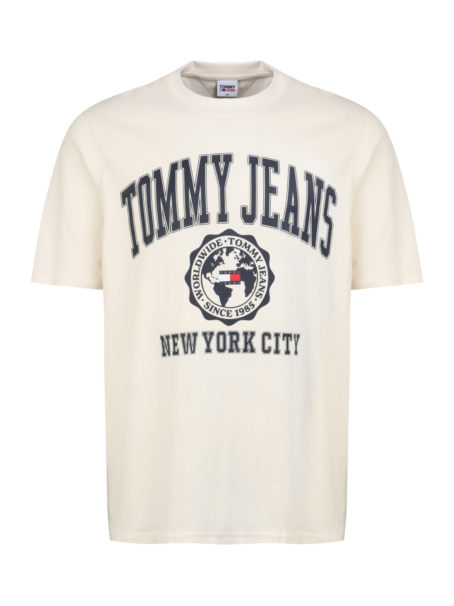 Tommy Jeans Plus Marškinėliai balta / vilnos balta / nakties mėlyna / raudona