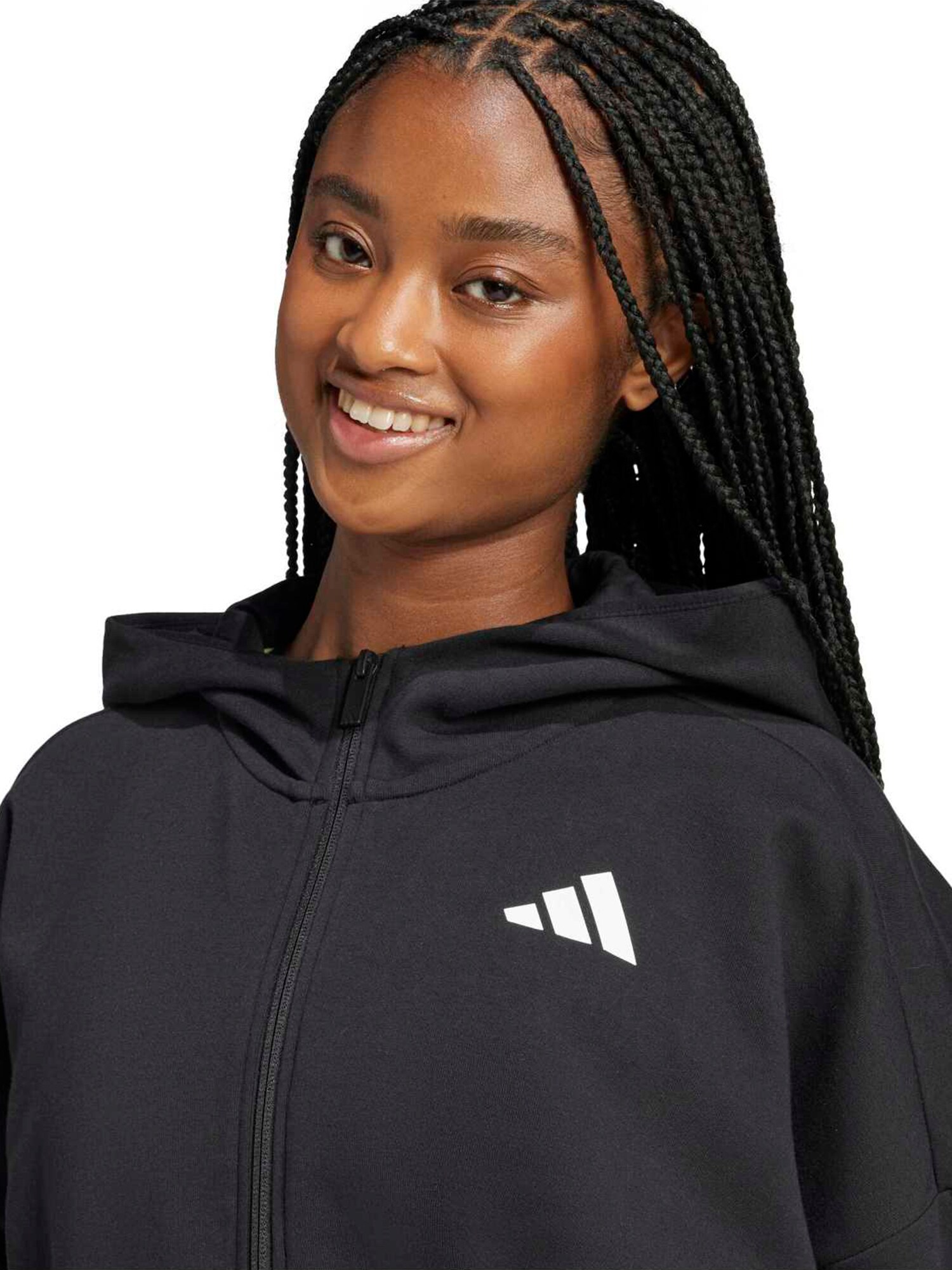 ADIDAS SPORTSWEAR Športová mikina so zipsom 'Future Icons' čierna / biela (obrázok 5)