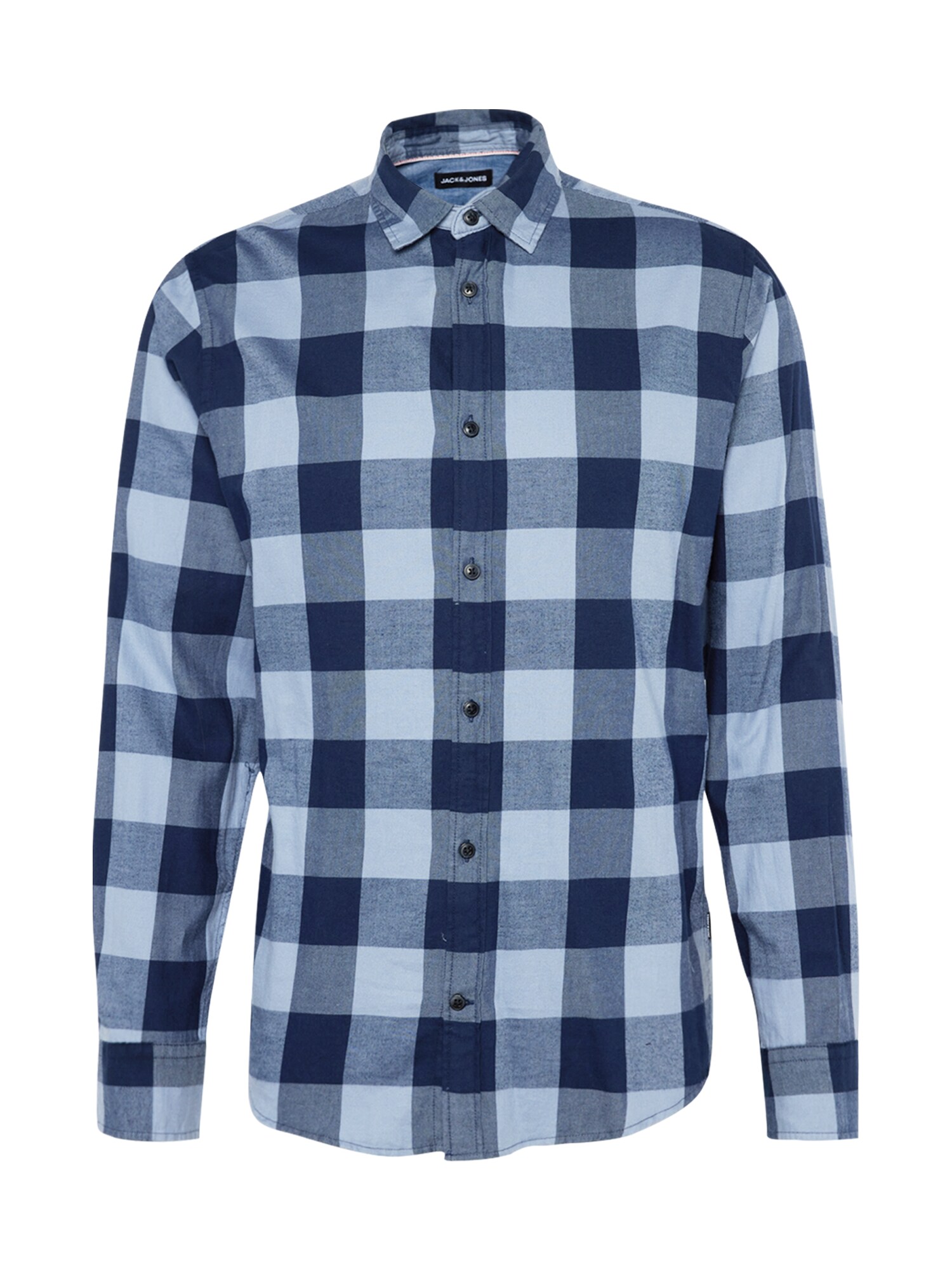 JACK & JONES Košeľa 'JJEGingham' svetlomodrá / tmavomodrá