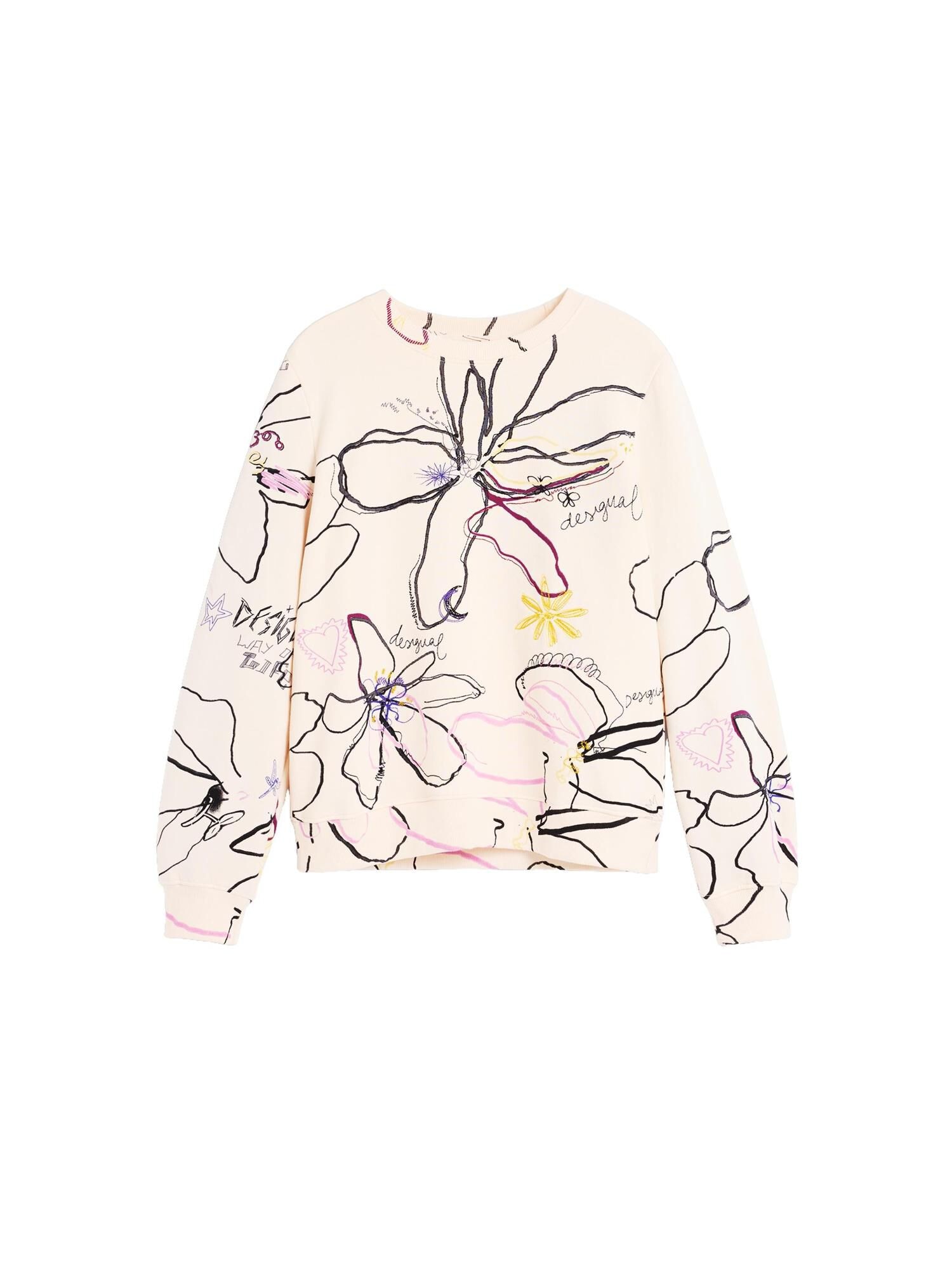 Desigual Sudadera amarillo / baya / negro / blanco natural