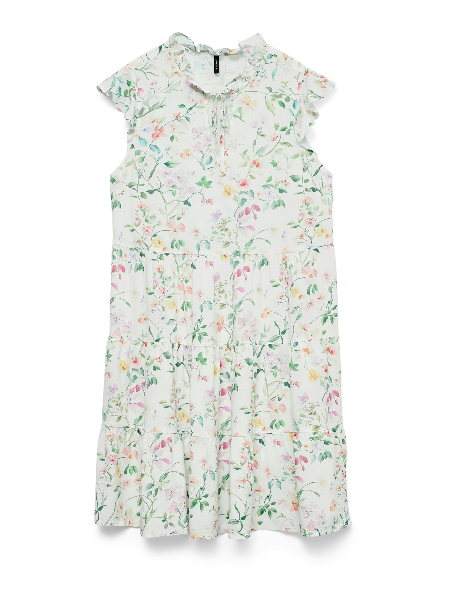 VERO MODA Rochie 'VMALBA'  verde / portocaliu pastel / roz / alb