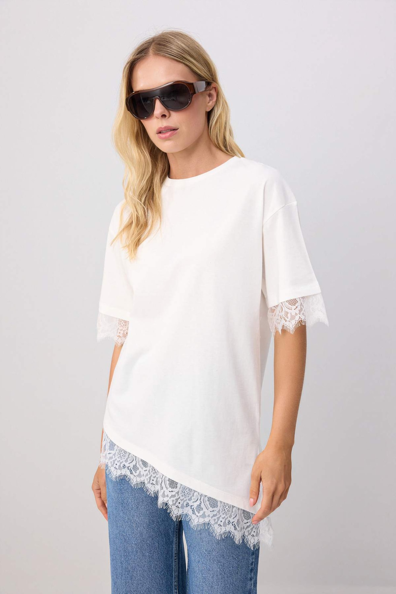 Trendyol Tricou bej deschis