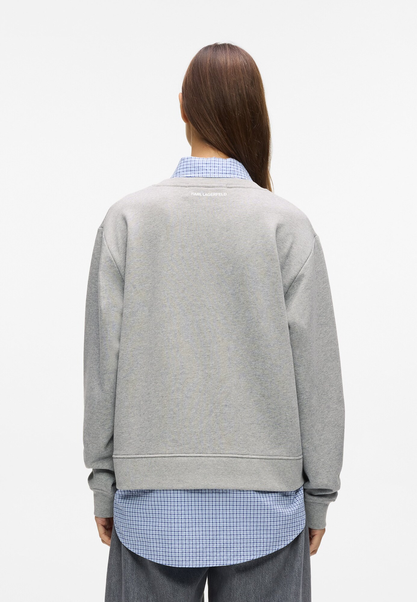 Karl Lagerfeld Sudadera azul claro / azul oscuro / gris moteado – imagen 3