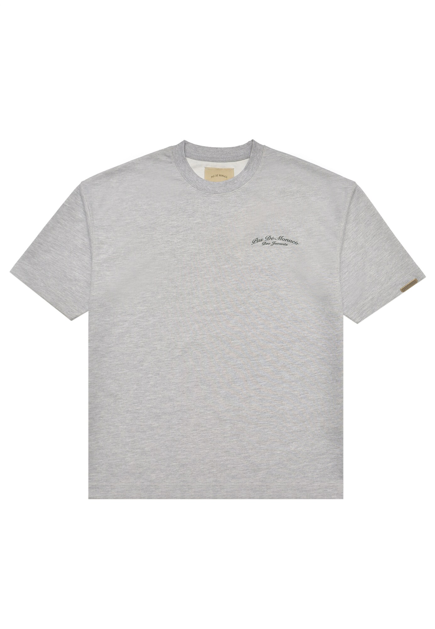 Pas De Monaco Camiseta 'Crest'  antracita / gris moteado