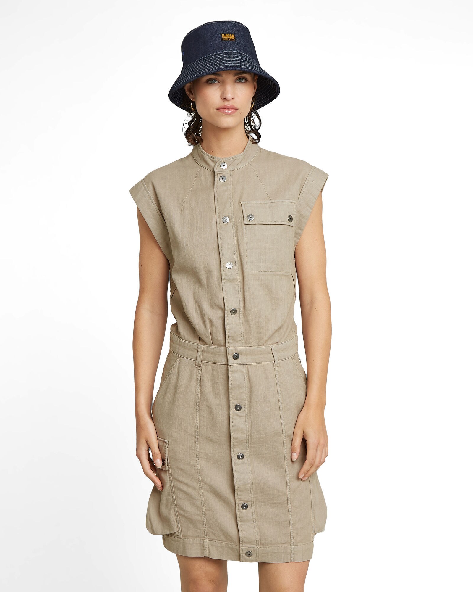Thumbnail - Button Up Dress 'Pocket'