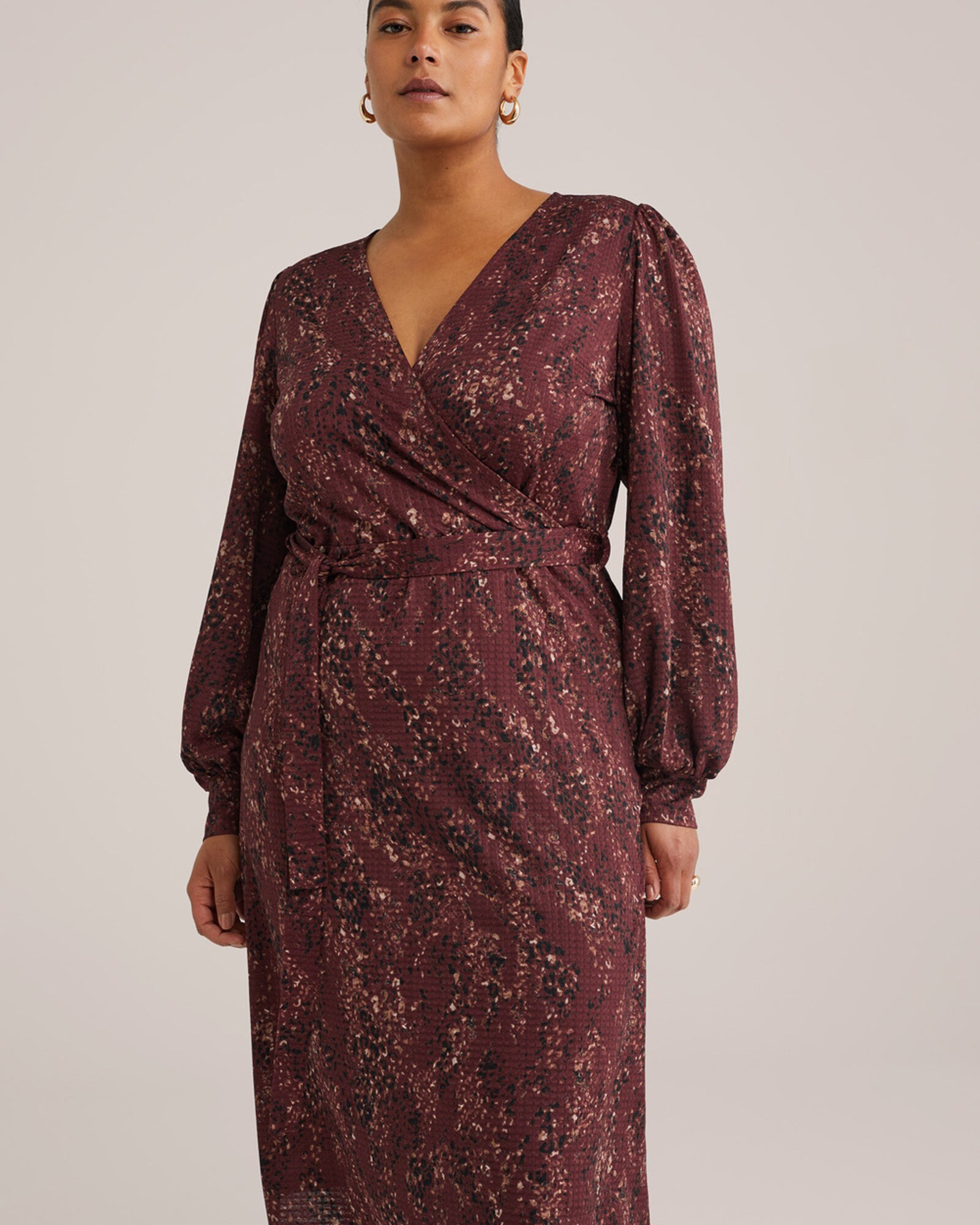 WE Fashion Šaty burgundská / vínovo červená (obrázok 4)