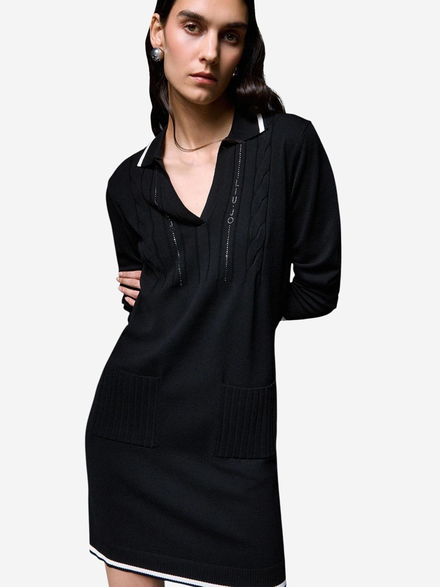 Liu Jo Vestido negro / blanco – imagen 3