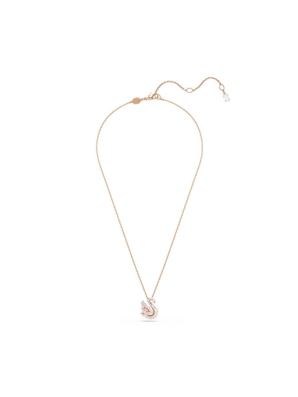 Halsband 'Swan' roséguld / rosa