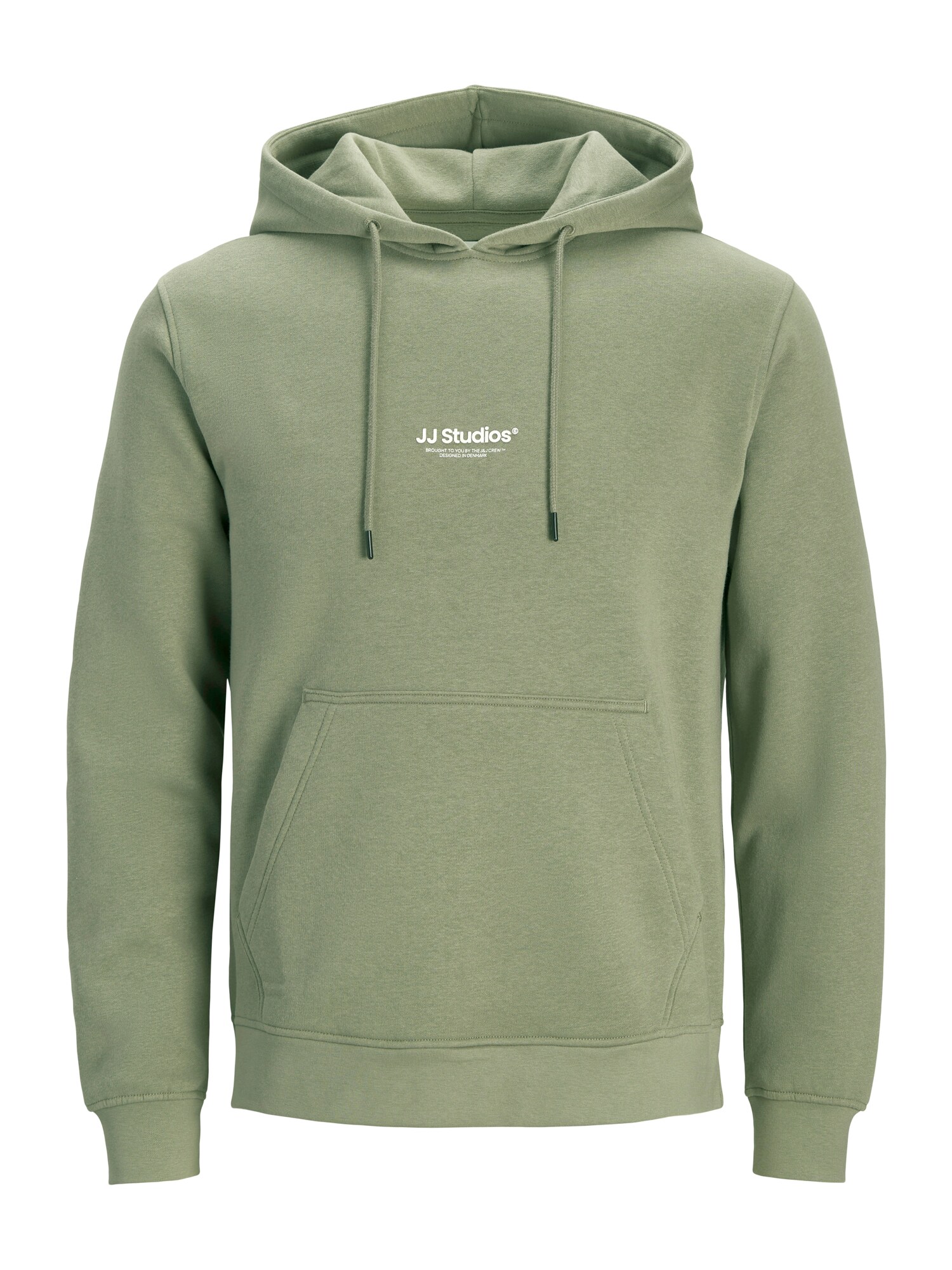 Jack & Jones Plus Bluză de molton JJEsoho  verde pastel / alb