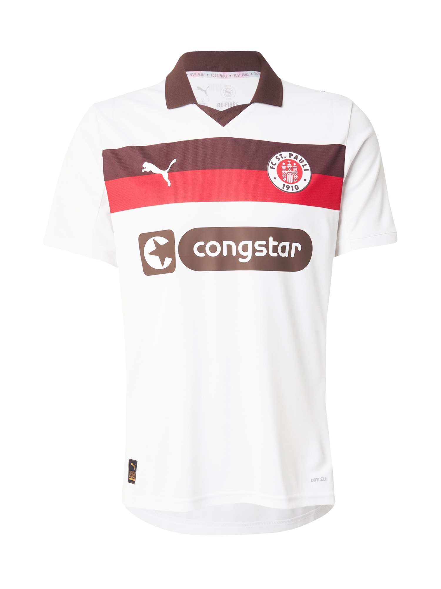 PUMA Mezek 'FC St. Pauli 25/26'  barna / piros / fekete / fehér akciós termékkép 1