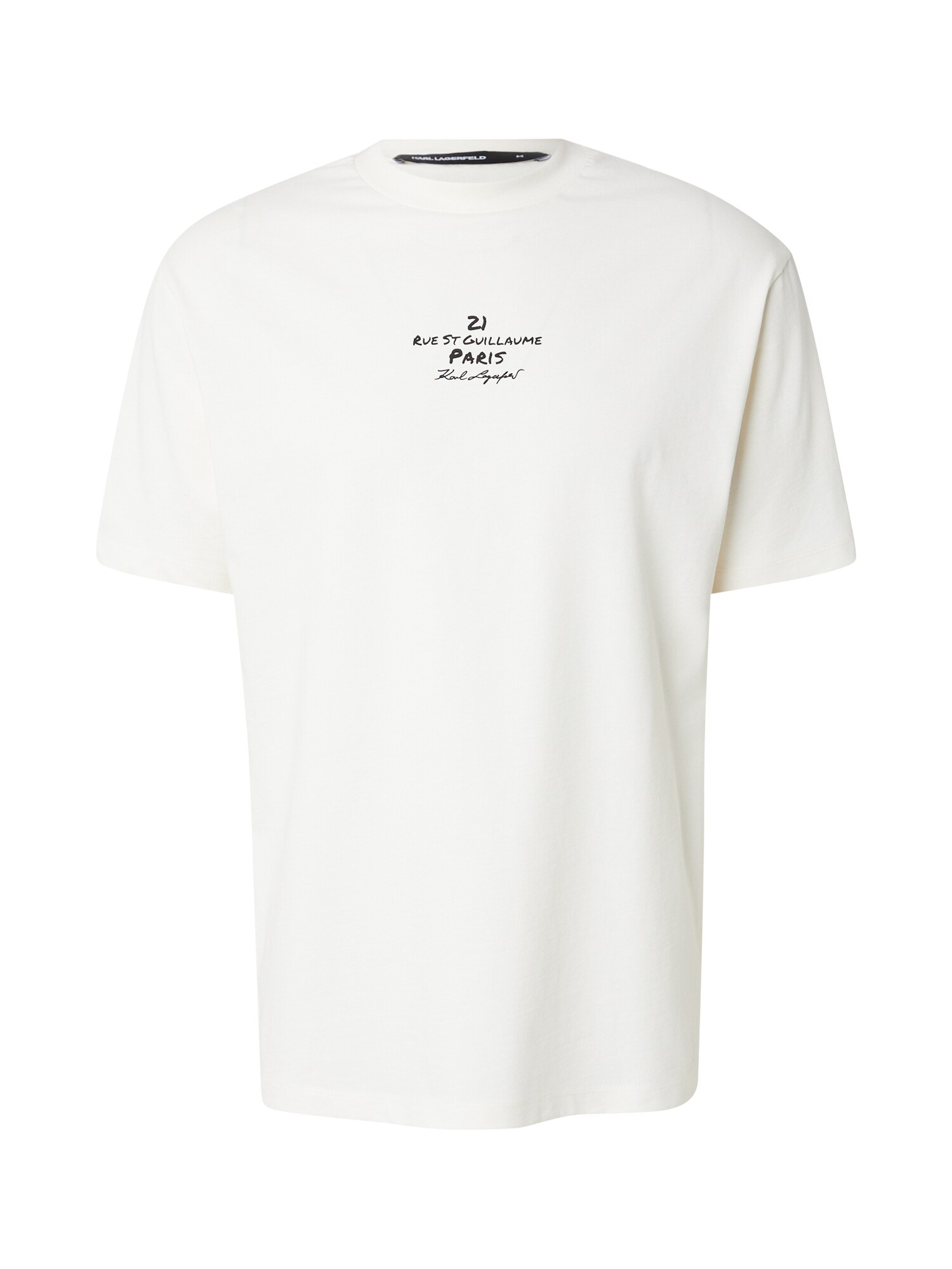 Karl Lagerfeld Tricou negru / alb natural